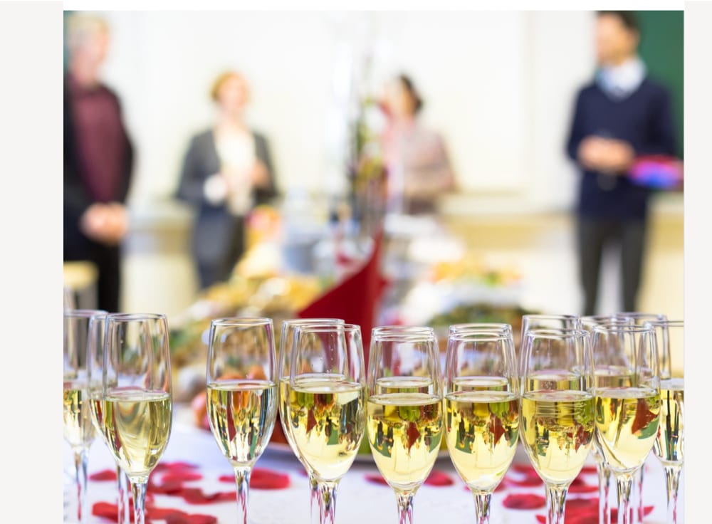 Copas de champaña (flauta) para alquiler en eventos